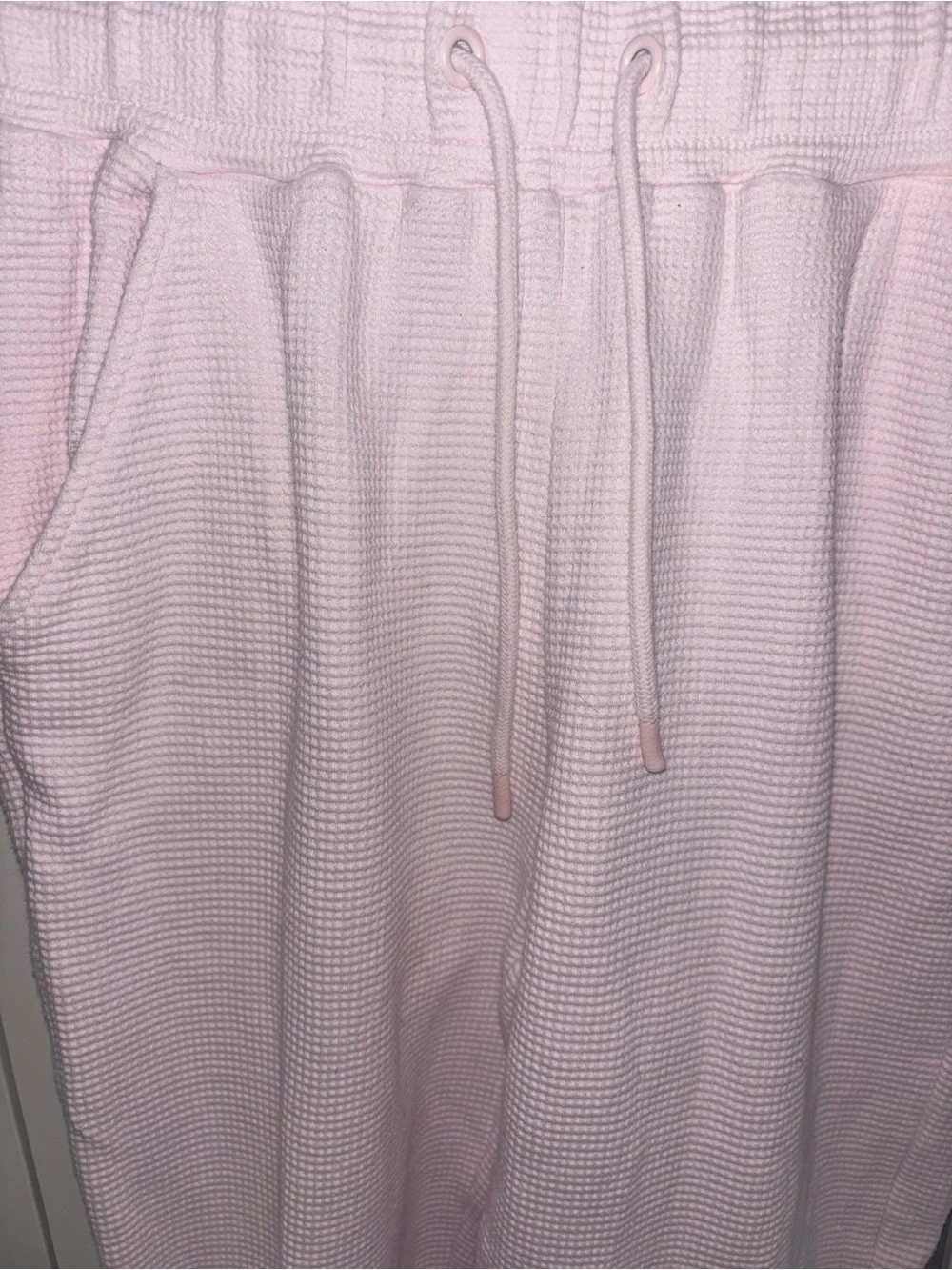 Negative Waffle Knit Jogger Puff Pink Small